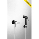 Ducha Higienica Rabicho Abs Cromado 1,20mt Gatilho Abs Preto Registro Abs Preto/cromado 1/4 Acabamento Alavanca 1984 F31 Fortti Lorenzetti