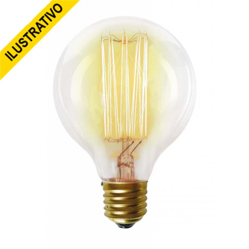 Lampada 127v Filamento Carbono 2200k 40w Ambar G80 1050131 Taschibra