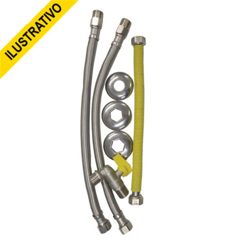 Kit Completo Inst P/aquecedor A Gas 1/2x1/2x40cm Lorenzetti