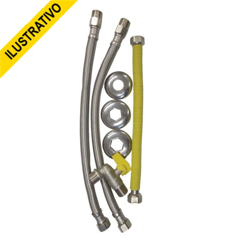 Kit Completo Inst P/aquecedor A Gas 1/2x1/2x40cm Lorenzetti Kit Completo Inst P/aquecedor A Gas 1/2x1/2x40cm Lorenzetti