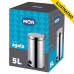 Lixeira Banheiro Pedal Inox 05,0l C/balde Agata 8222 Mor