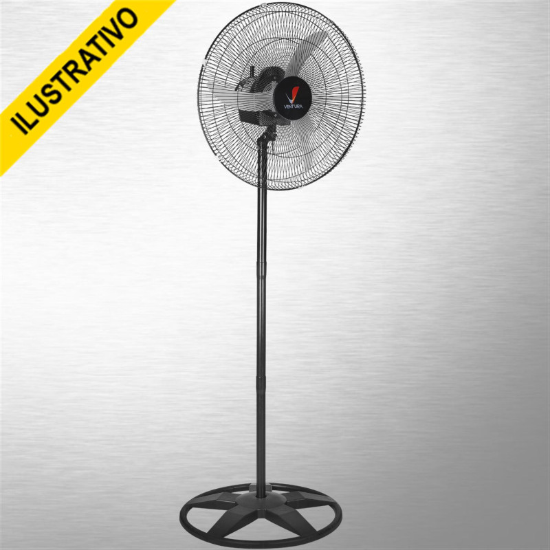 Ventilador Coluna 60cm Ventura Grade Aco Preto Ventidelta