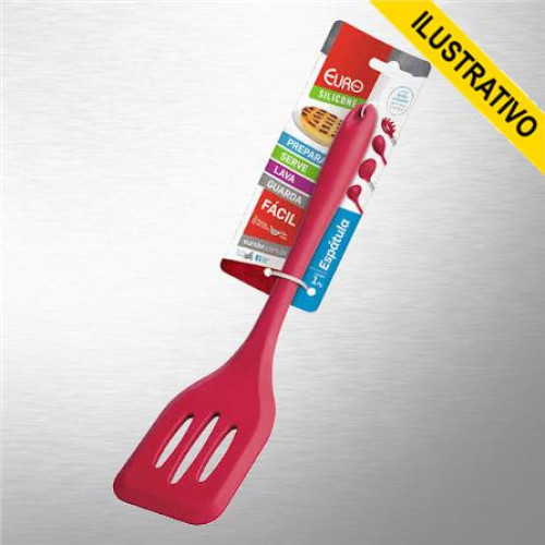Espatula Vazada Silicone Vermelha Sil2850-vm Euro