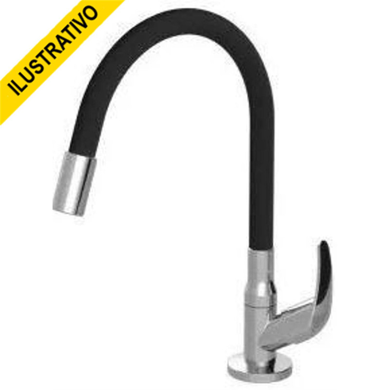 Torneira Cozinha Mesa Movel Flex 1168 Monocomando 1/4 Abs Preta Injetplast Torneira Cozinha Mesa Movel Flex 1168 Monocomando 1/4 Abs Preta Injetplast