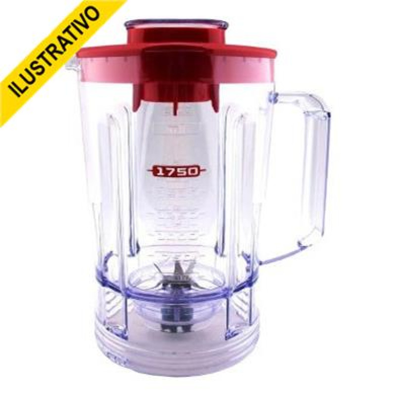 Copo Liquidificador Arno Power Max 1000 Cristal Tampa Preta 9340 Mebrasi/mm1714 Versatil