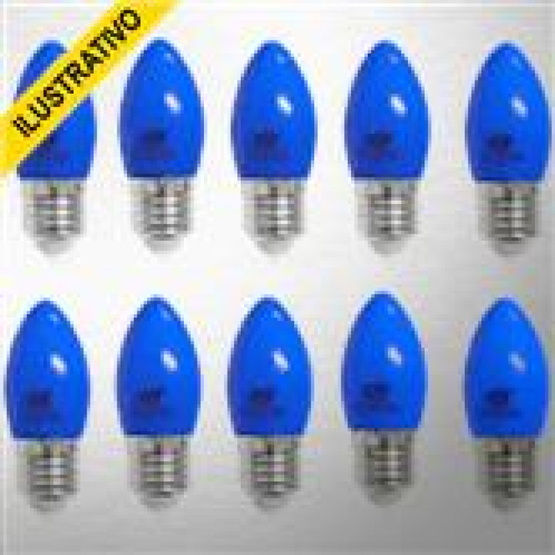 Lampada Led Vela Azul 1w Multimarcas