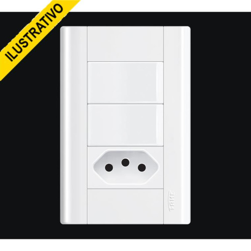 Interruptor Modulare C/placa 2 Secoes+1 Tomada 20a 1442 Fame