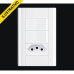 Interruptor Modulare C/placa 2 Secoes+1 Tomada 20a 1442 Fame