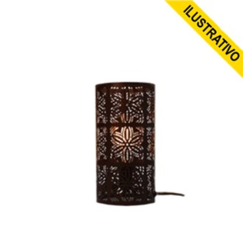 Abajour Flora E-27 Preto Der/18 02130020-18 Taschibra