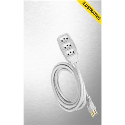 Extensao Eletrica Tripla 20a 3p Cabo Pp 3x2,5 03mt Br 169997 Ilumi