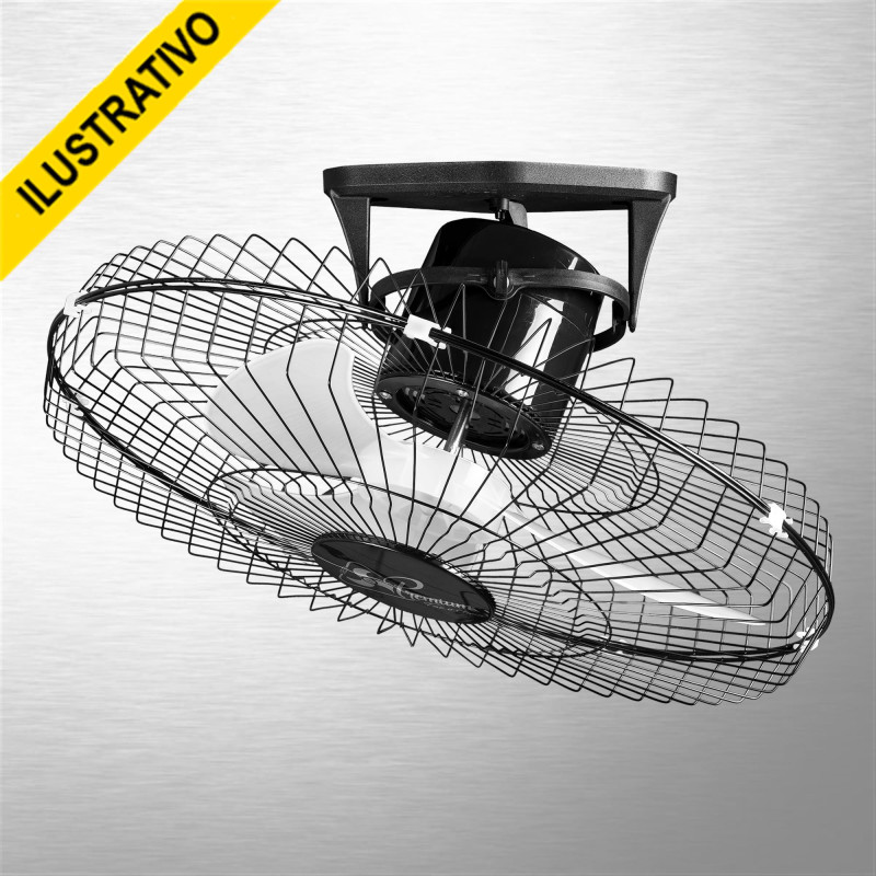Ventilador Teto 360 Graus 60cm Biv Preto Premium 766402 Ventidelta