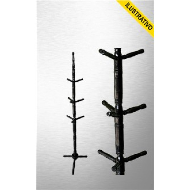 Cabideiro Madeira Pe Preto Jr/eduardo