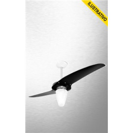 Ventilador Teto 201 2p Lustre Conico Preto 127v Spirit