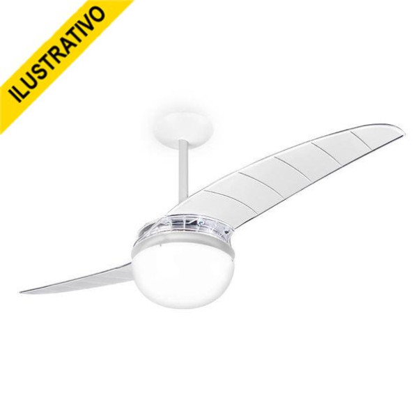 Ventilador Teto 202 2p Lustre Globo Cristal 127v Spirit