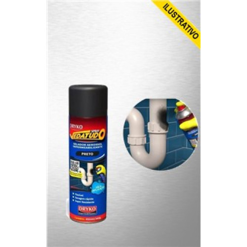 Impermeabilizante Spray Multiuso 400ml Preto Veda Tudo