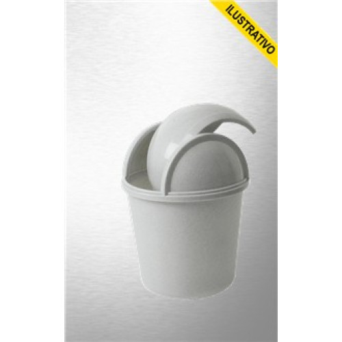 Lixeira Banheiro Basculhante Plastica 5,5l Branca 20 Jaguar