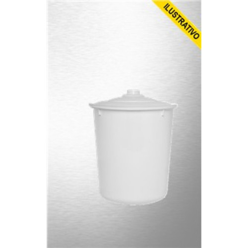 Lixeira Cozinha Tampa Plastica 07,5l Branca/cinza 0061 Jaguar