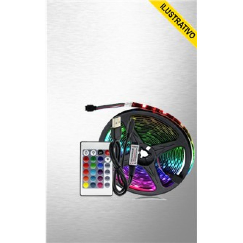 Fita Luminosa Led Color 20w Usb 5v Rgb 10m Ft10