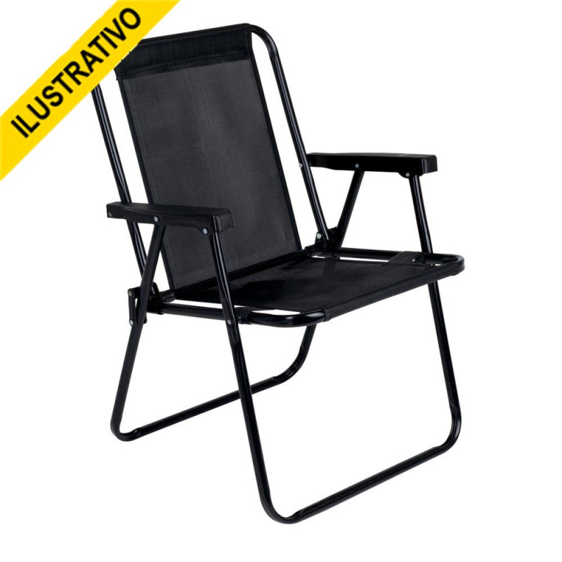 Cadeira Praia Aco Epoxi Preto Plastico Alta 2059 Mor Cadeira Praia Aco Epoxi Preto Plastico Alta 2059 Mor