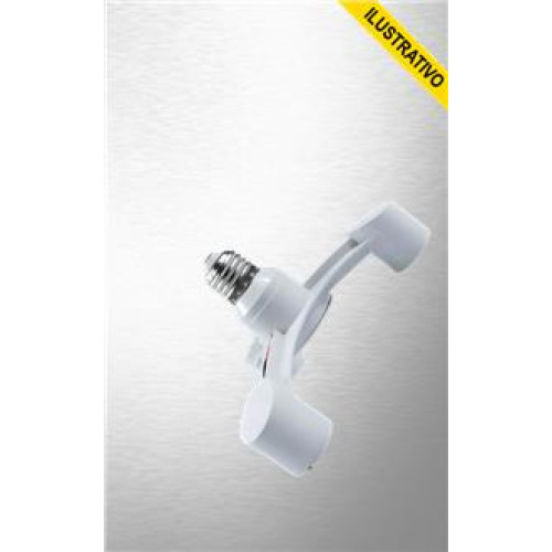 Bocal Soquete Multiplicador 3xe27 Branco 072799 Interneed