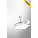 Ventilador Teto Retratil Led 3p Branco 127v Ventidelta