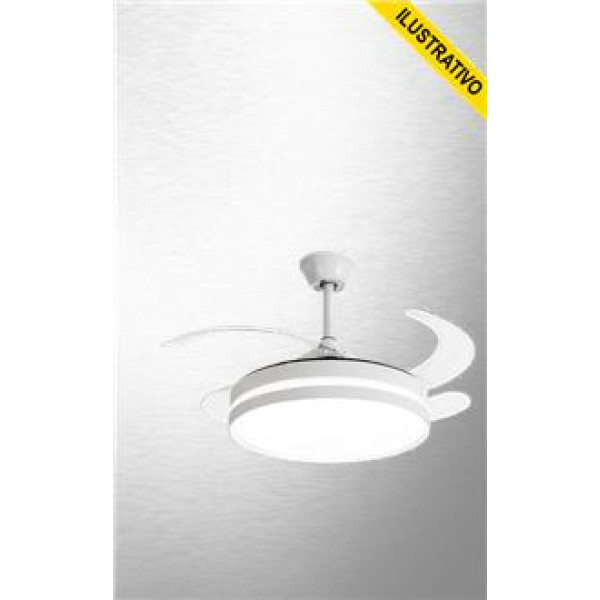 Ventilador Teto Retratil Led 3p Branco 127v Ventidelta