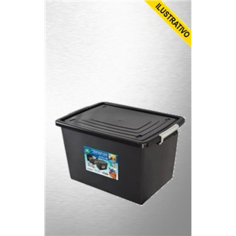 Caixa Organizadora C/tampa 13,0l Preta 3336 Jaguar