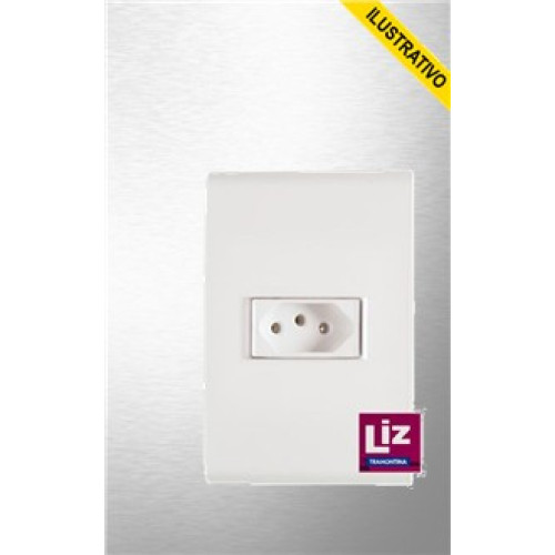 Tomada C/placa 4x2 1 Secao 10a 3p Branca Liz 57170010 Tramontina