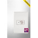 Tomada C/placa 4x2 1 Secao 10a 3p Branca Liz 57170010 Tramontina