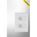 Tomada C/placa 4x2 2 Secoes Separadas 20a 3p Branca Liz 57170066 Tramontina