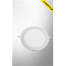 Painel Led Amarelo 22 Redondo Embutir Metal 18w 3000k Multimarcas